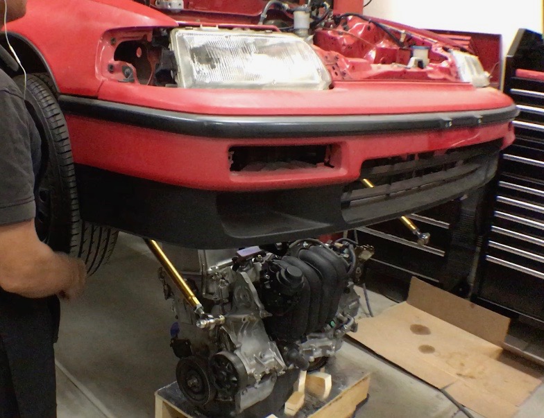 K24A1 engine swap in our EF CRX