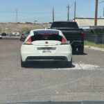 Honda CR-Z rear end with an Arizona license plate reading "K24 CRZ."