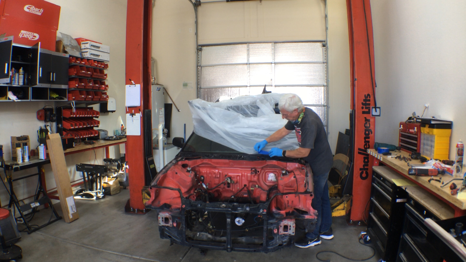 PREPARING TO PAINT THE ENGINE BAY ON PROJECT BACKMARKER CIVIC