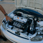 K Series turbo in a white Civic EG hatchback